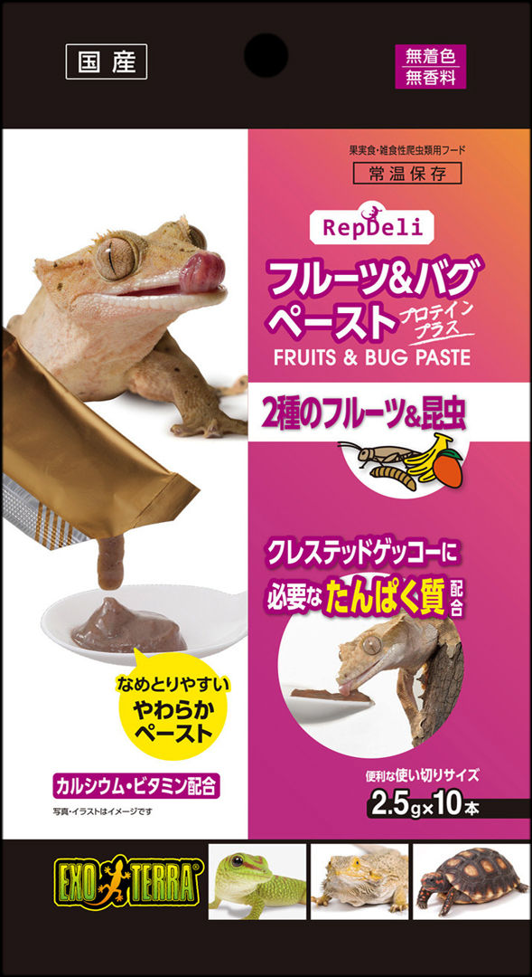 フルーツ&バグペーストプロテインプラス　パッケージ正面
